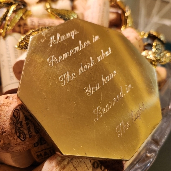 Brass‎ Paperweight Engraved Inspirational Quote - Vintage Made in Spain, Always - Picture 2 of 5